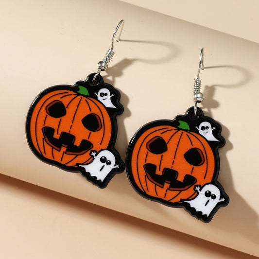 Quirky Halloween Pumpkin Earrings