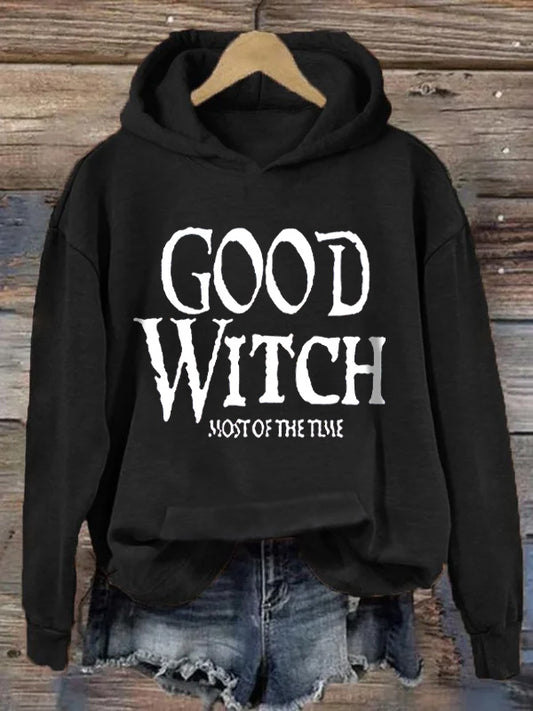 Good Witch Most Of The Time Printed Women's Hoodie