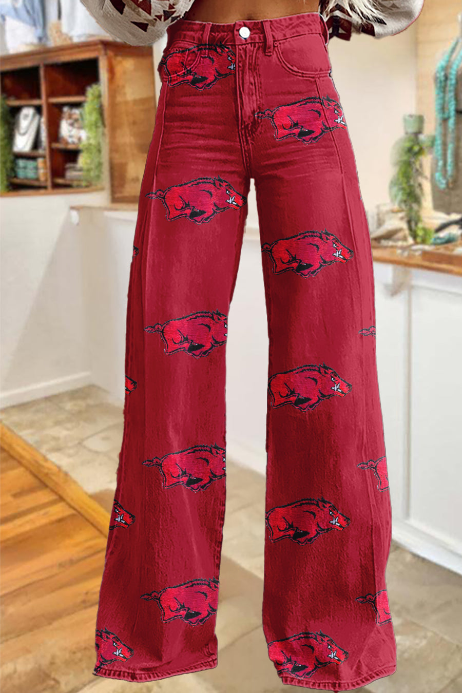 Game Day Arkansas Razorbacks Wide-Leg Pants