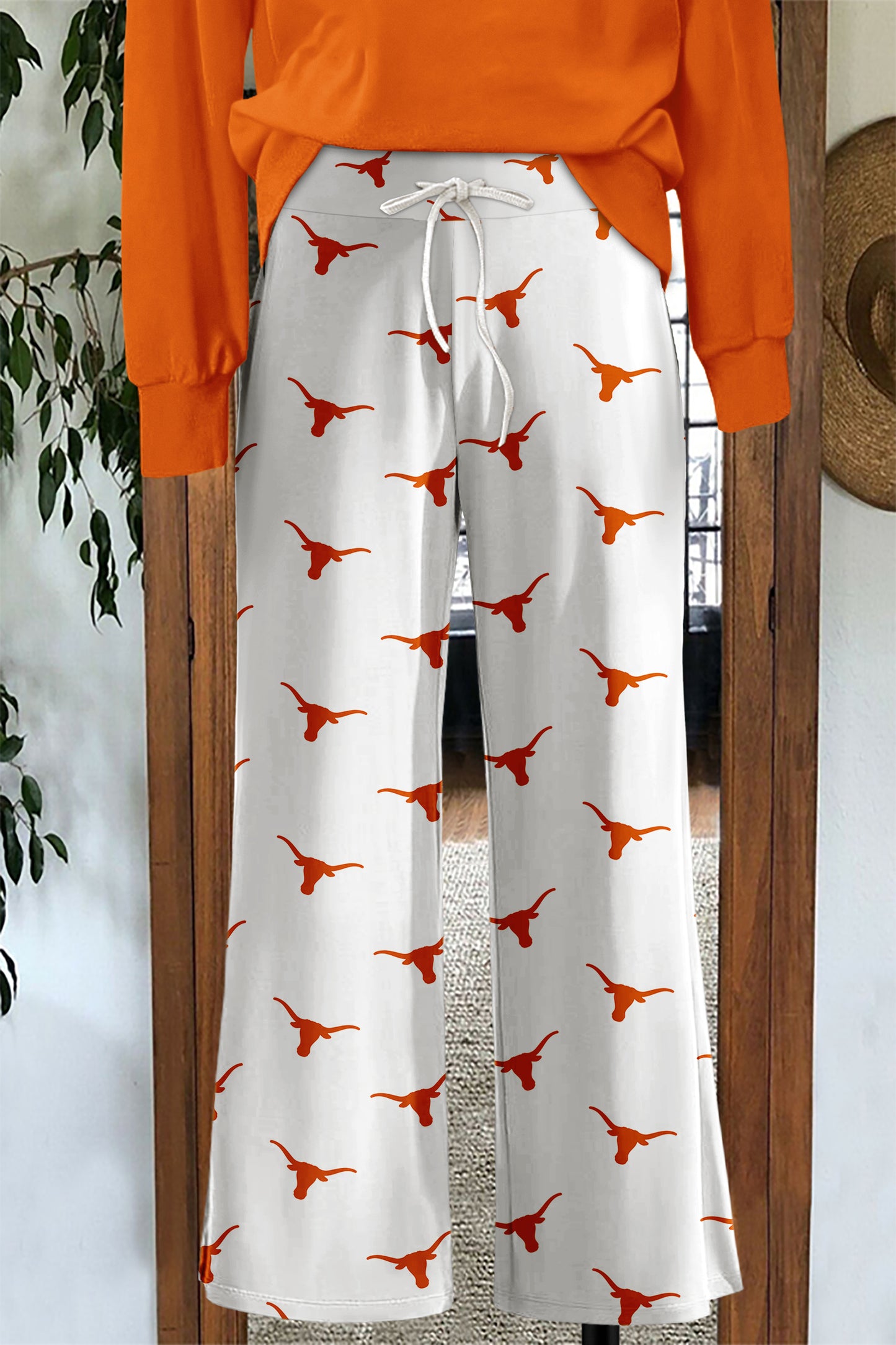 Texas Longhorns Print Wide Leg Pants