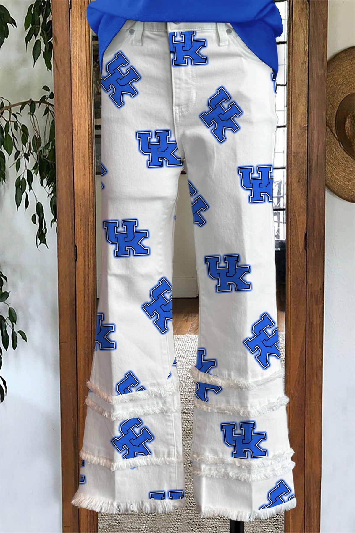 Kentucky Wildcats Printed Raw Hem Pants