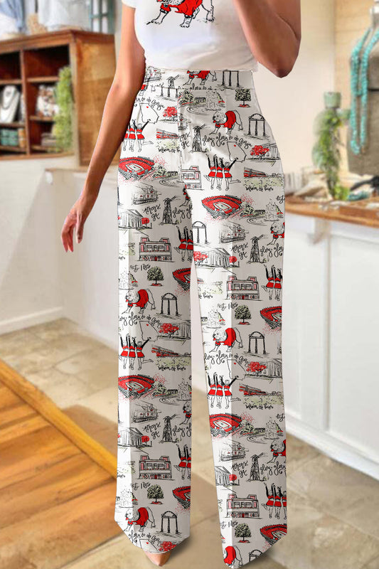 Georgia Bulldogs Game Day Print Straight Leg Pants
