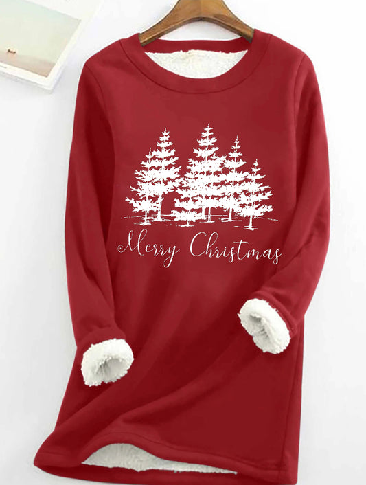Merry Christmas Printed Fleece Sweatshirt