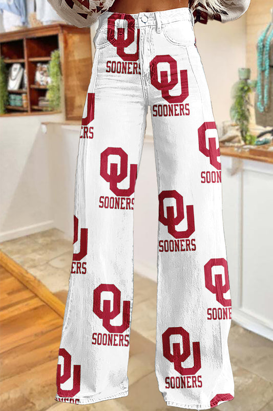 Game Day Oklahoma Sooners Wide-Leg Pants