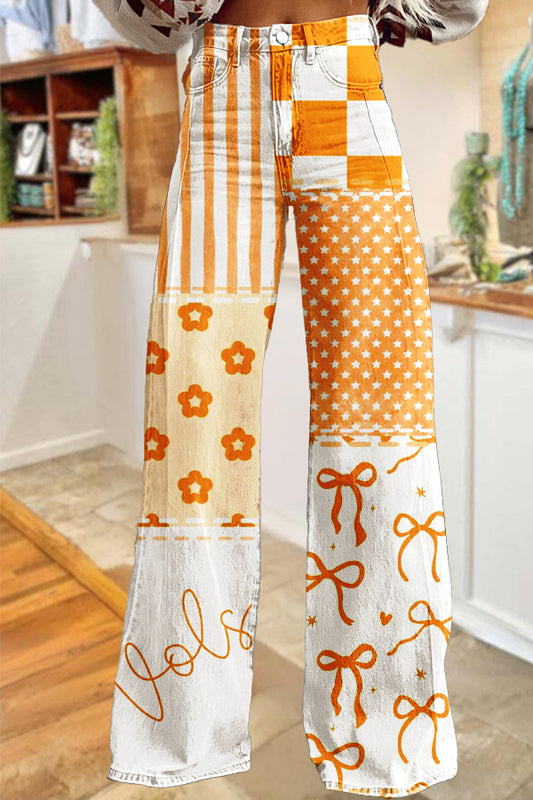 Game Day Tennessee Vols Printed Wide-Leg Pants