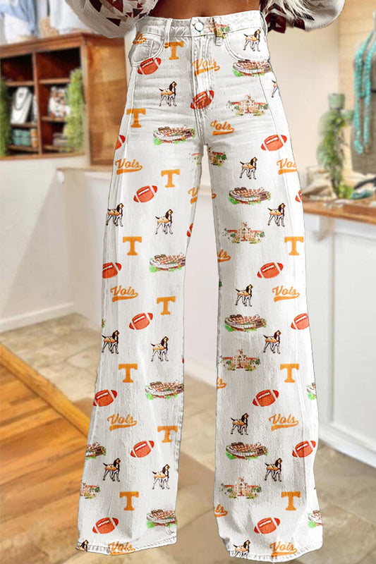 Game Day Tennessee Vols Printed Wide-Leg Pants