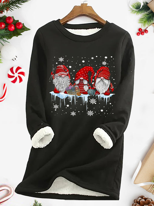 Three Santas Printed Women's thermal