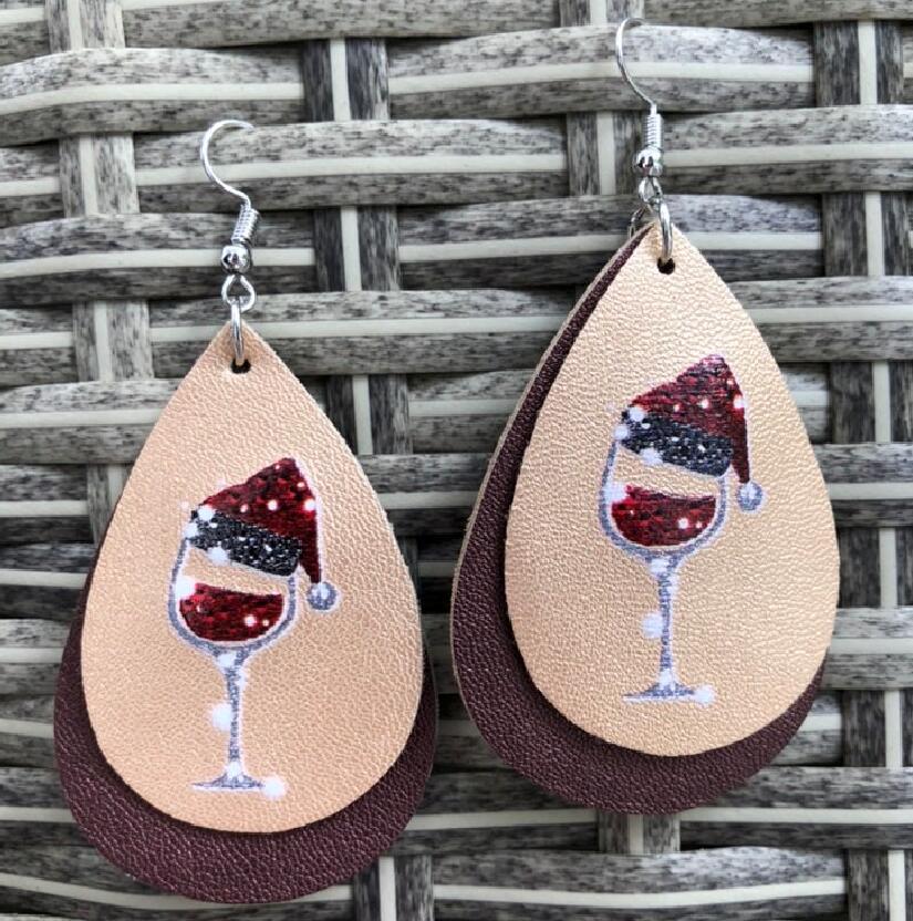 Hat Wine Glass Gradient Earrings