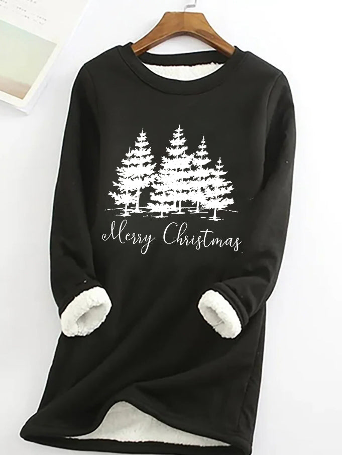 Merry Christmas Printed Fleece Sweatshirt