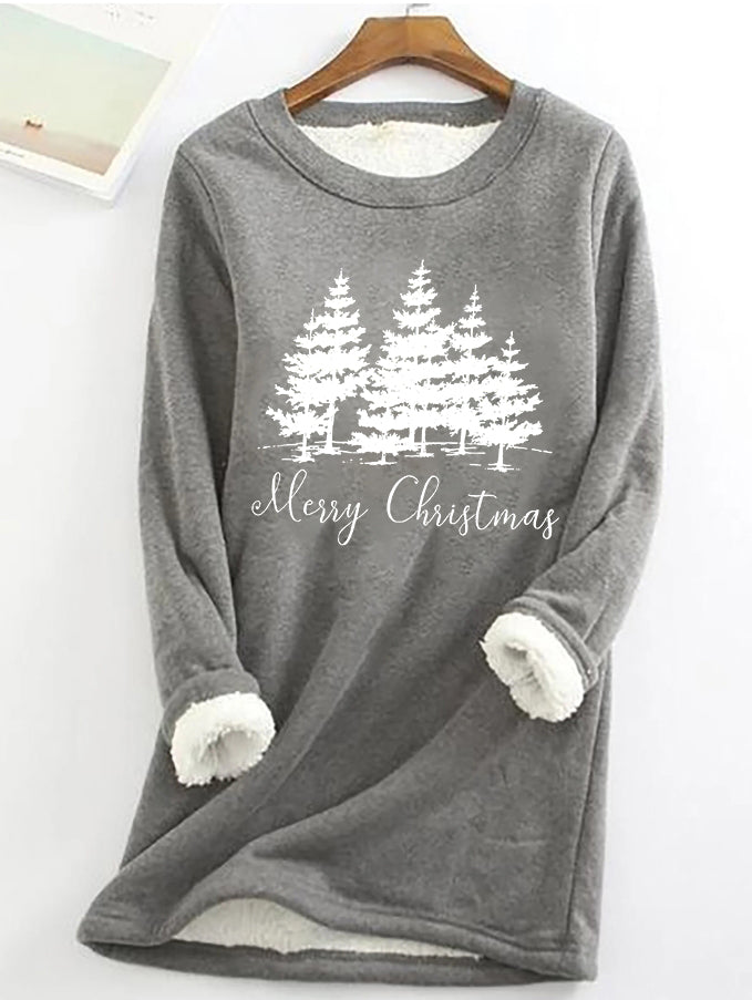 Merry Christmas Printed Fleece Sweatshirt