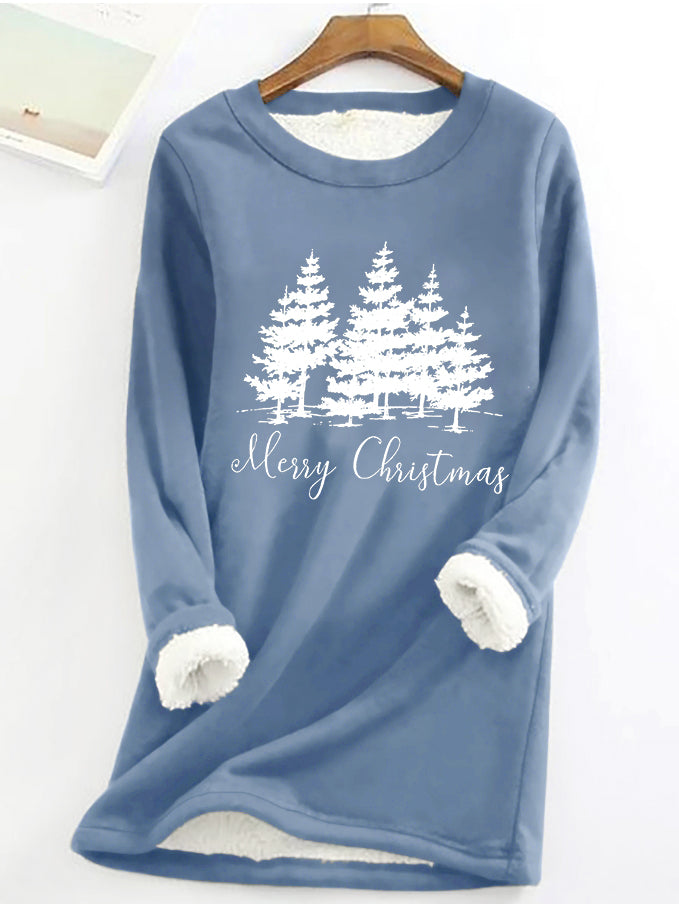 Merry Christmas Printed Fleece Sweatshirt