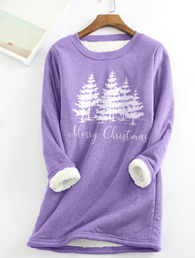 Merry Christmas Printed Fleece Sweatshirt